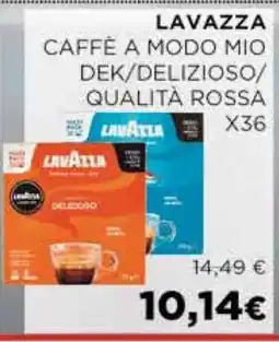 Coop LAVAZZA CAFFÈ A MODO MIO DEK/DELIZIOSO/QUALITÀ ROSSA X36 offerta