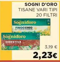 Coop SOGNI D'ORO TISANE VARI TIPI offerta