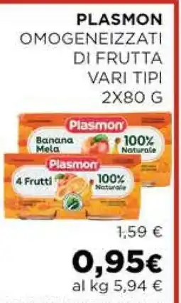 Coop PLASMON Omogeneizzati di Frutta offerta