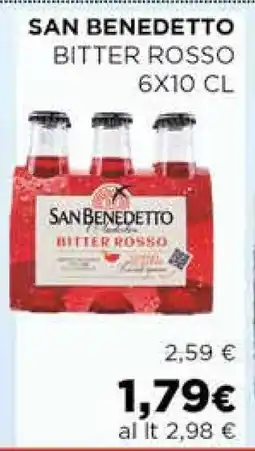 Coop SAN BENEDETTO BITTER ROSSO 6X10 CL offerta