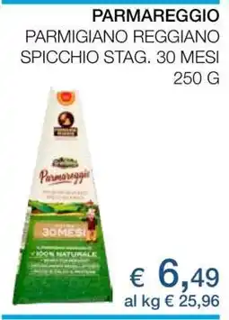 Coop PARMAREGGIO PARMIGIANO REGGIANO SPICCHIO STAG. 30 MESI offerta