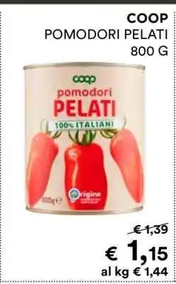 Coop COOP POMODORI PELATI 800 G offerta
