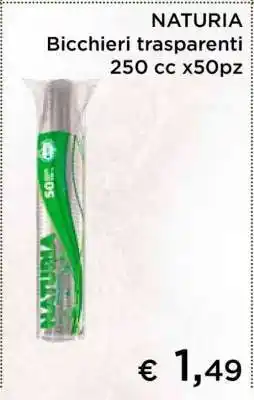 Coop NATURIA Bicchieri trasparenti offerta