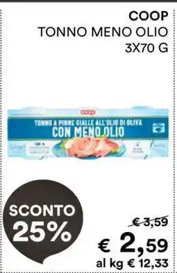 Coop COOP TONNO MENO OLIO offerta