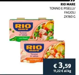 Coop RIO MARE TONNO E PISELLI/FAGIOLI offerta