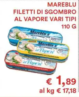 Coop MAREBLU FILETTI DI SGOMBRO AL VAPORE VARI TIPI offerta