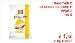 Coop SAN CARLO PATATINE PIÙ GUSTO VIVACE 150 G offerta