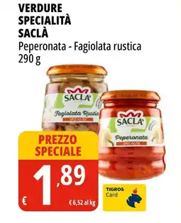Tigros Verdure specialità SACLÀ offerta