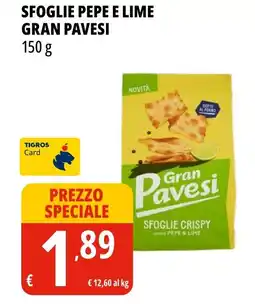 Tigros Sfoglie pepe e lime GRAN PAVESI offerta
