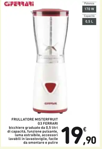 Spazio Conad Frullatore Misterfruit G3 Ferrari offerta