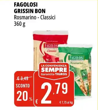 Tigros Fagolosi GRISSIN BON offerta