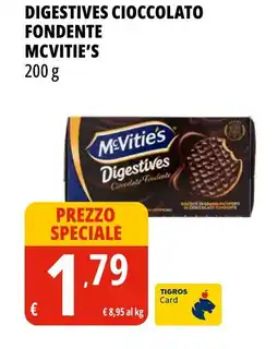 Tigros Digestives cioccolato fondente MCVITIE'S offerta