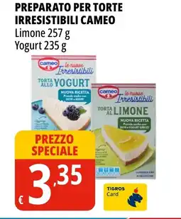 Tigros Preparato per torte irresistibili CAMEO offerta