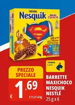 Tigros Barrette maxichoco nesquik NESTLÉ offerta