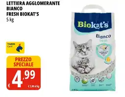 Tigros Lettiera agglomerante bianco fresh BIOKAT'S offerta