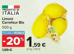 Carrefour Market Limoni Carrefour Bio offerta