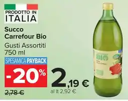 Carrefour Market Succo Carrefour Bio offerta