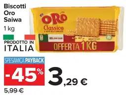 Carrefour Market Biscotti Oro Saiwa offerta