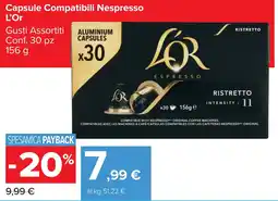 Carrefour Market Capsule Compatibili Nespresso L'Or offerta
