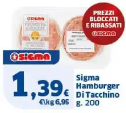 Sigma Sigma Hamburger Di Tacchino offerta