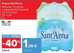 Carrefour Market Acqua Sant'Anna offerta
