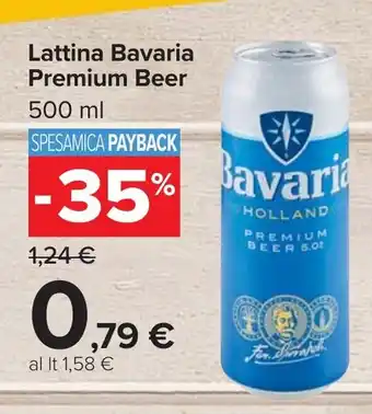 Carrefour Market Lattina Bavaria Premium Beer offerta