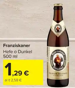 Carrefour Market Franziskaner Hefe o Dunkel offerta