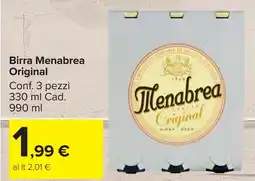 Carrefour Market Birra Menabrea Original offerta