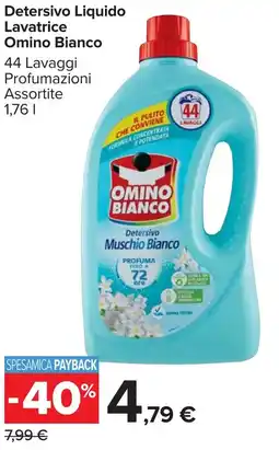 Carrefour Market Detersivo Liquido Lavatrice Omino Bianco offerta
