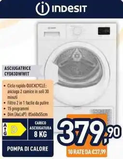Unieuro Indesit ASCIUGATRICE CYD83DWWIT offerta