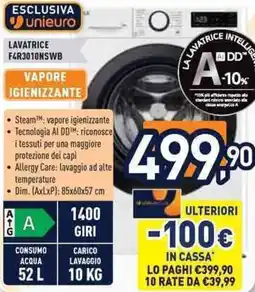 Unieuro LG VAPORE IGIENIZZANTE offerta