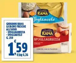 Sigma Giovanni rana lasagne fresche all'uovo -sfogliagrezza - sfogliavelo offerta