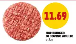 PENNY Hamburger di bovino adulto offerta