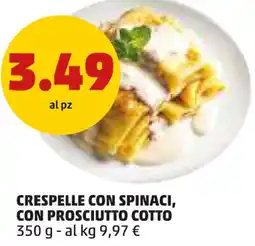PENNY Crespelle con spinaci, con prosciutto cotto offerta