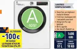 Unieuro Hoover LAVATRICE H3WPS6106TAMBS offerta