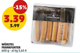 PENNY Würstel FRANKFURTER offerta