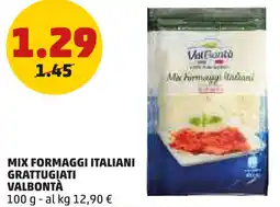 PENNY Mix formaggi italiani grattugiati VALBONTÀ offerta