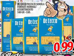 Il Genio Supermercato De cecco pasta di semola formati normali assortimento offerta