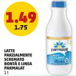 PENNY Latte parzialmente scremato bontà e linea PARMALAT offerta