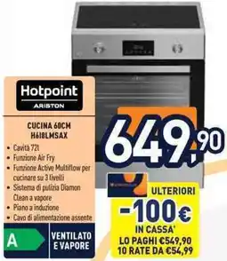 Unieuro Hotpoint Ariston CUCINA 60CM H618LMSAX offerta