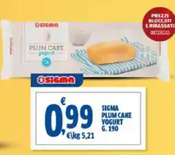 Sigma Sigma plum cake yogurt offerta