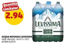 PENNY Acqua naturale LEVISSIMA offerta