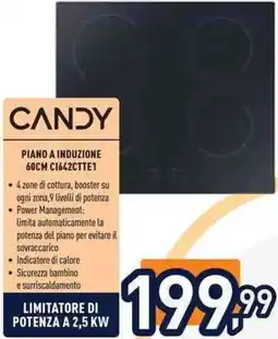 Unieuro Candy PIANO A INDUZIONE 60CM C1642CTTE1 offerta