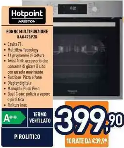 Unieuro Hotpoint Ariston FORNO MULTIFUNZIONE HA0478PZX offerta