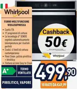 Unieuro Whirlpool FORNO MULTIFUNZIONE W0141S8PMOSXA offerta