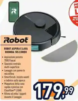 Unieuro Robot ROBOT ASPIRA E LAVA ROOMBA 105 COMBO offerta