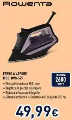 Unieuro Rowenta FERRO A VAPORE MOD. DW4345 offerta