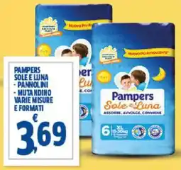 Sigma Pampers sole e luna - pannolini - mutandino varie misure e formati offerta