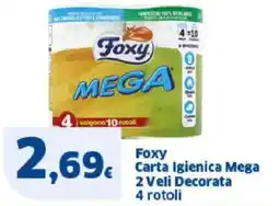 Sigma Foxy Carta Igienica Mega 2 Veli Decorata 4 rotoli offerta
