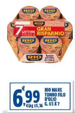 Sigma Rio mare tonno filo d'olio offerta